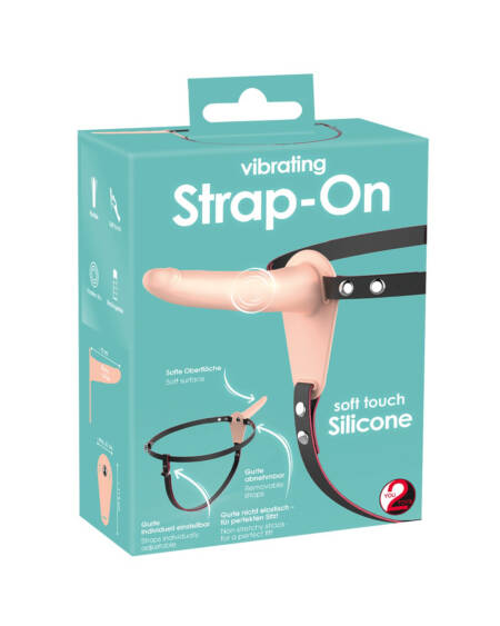 vibrating Strap-On soft touch Silicone