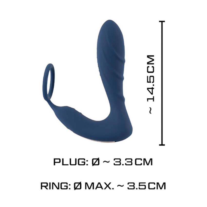 VIBRATING PROSTATE PLUG WITH COCK RING - Image 11