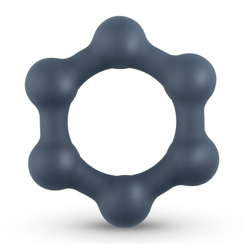 Boners Hexagon Cockring with Steel Balls - Image 3
