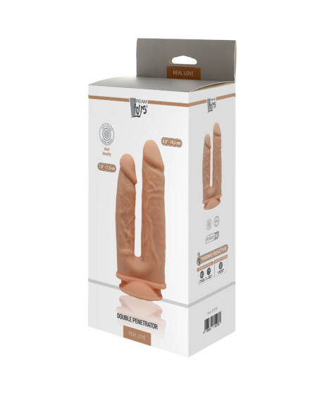 REAL LOVE DUAL DENSITY DOUBLE PENETRATOR FLESH