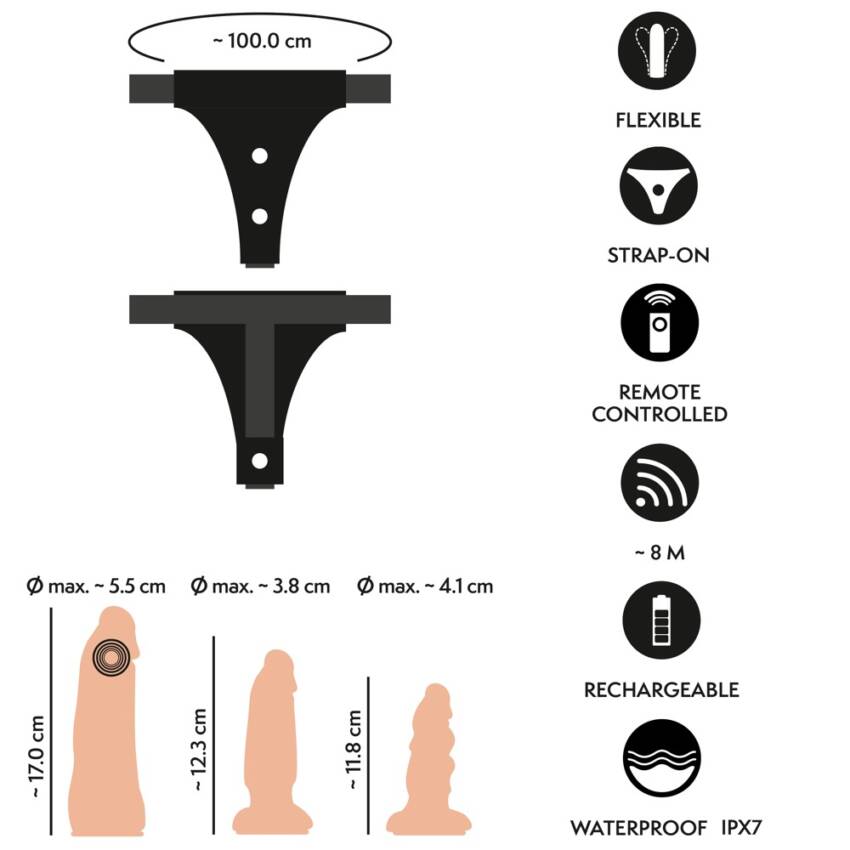 STRAP-ON SET HARNESS RC VIBRATOR - Image 3