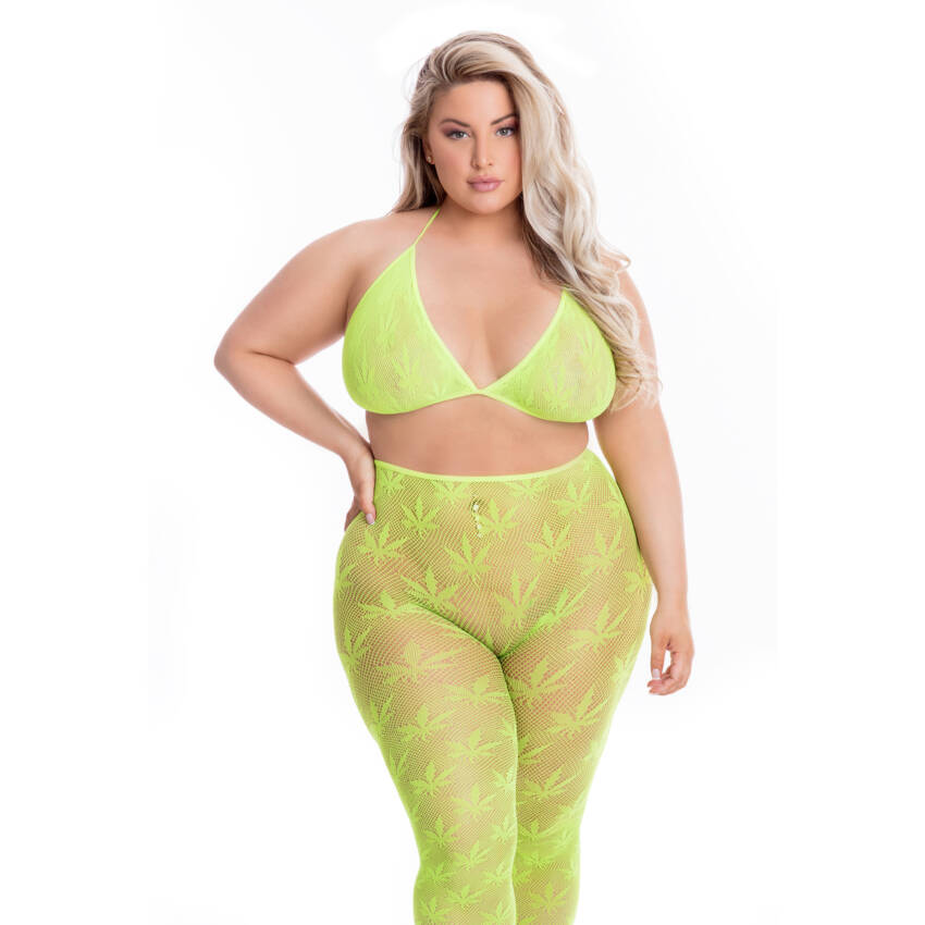 Pink Lipstick All About Leaf Bra & Leggings - Image 6