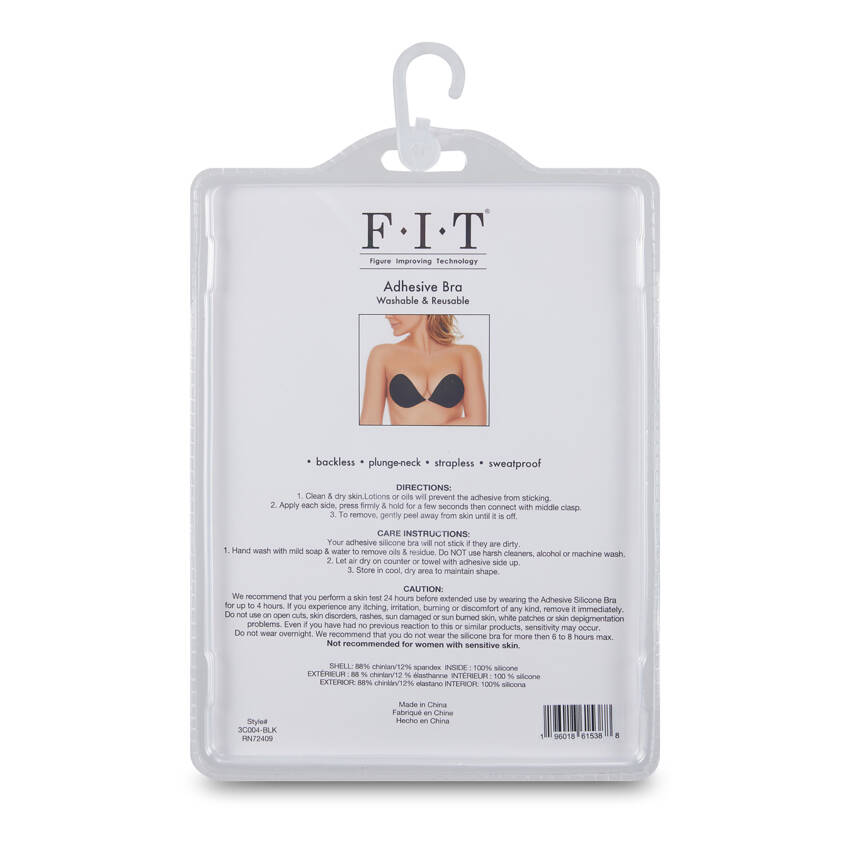 FIT Cloth Adhesive Silikon Bra Black Cup - Image 2