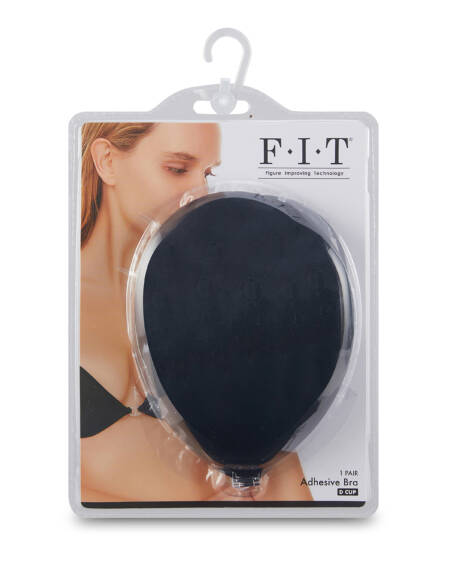 FIT Cloth Adhesive Silikon Bra Black Cup