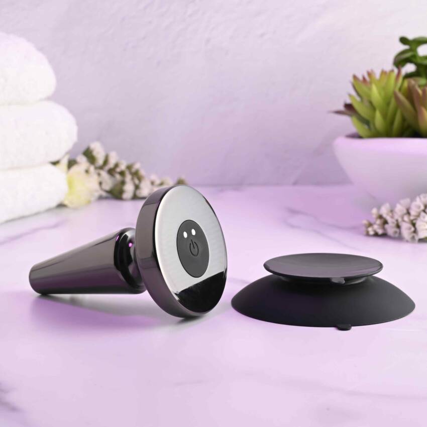 Evolved - Vibrating Metal Anal Plug with Suction Cup - Image 5