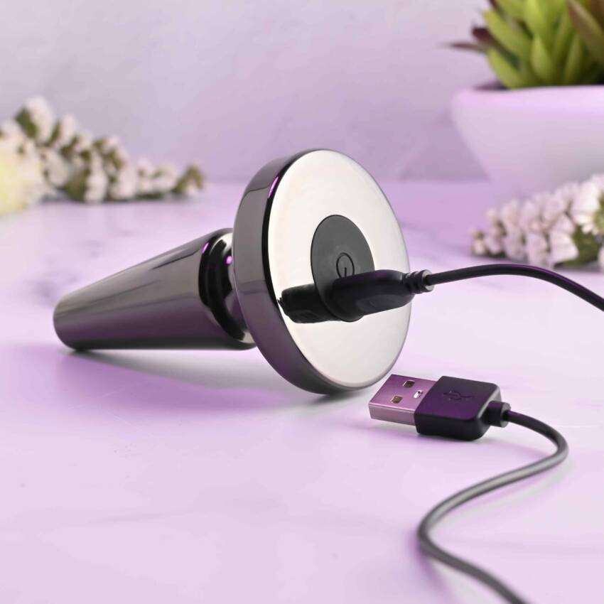 Evolved - Vibrating Metal Anal Plug with Suction Cup - Image 6