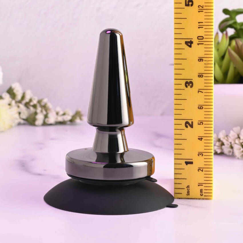 Evolved - Vibrating Metal Anal Plug with Suction Cup - Image 7