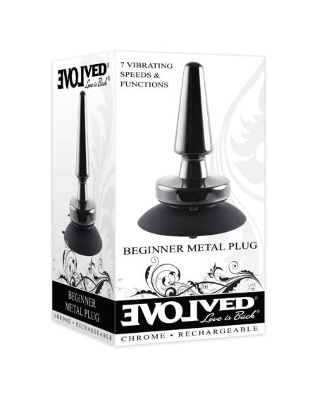 Evolved - Vibrating Metal Anal Plug with Suction Cup