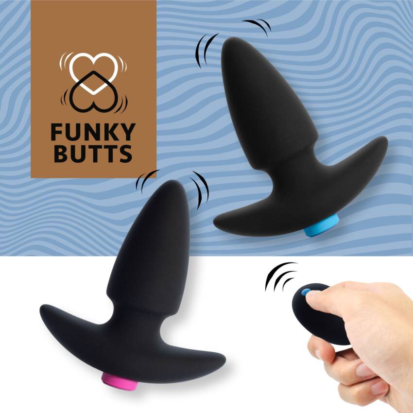 Funkybutts Remote Controlled Butt Plug Set For Couples - Image 2