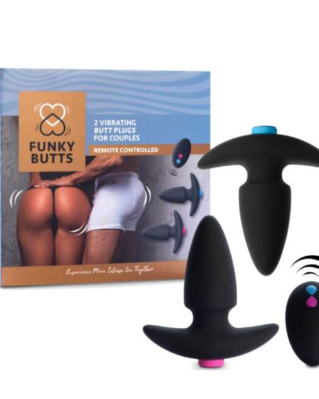 Funkybutts Remote Controlled Butt Plug Set For Couples