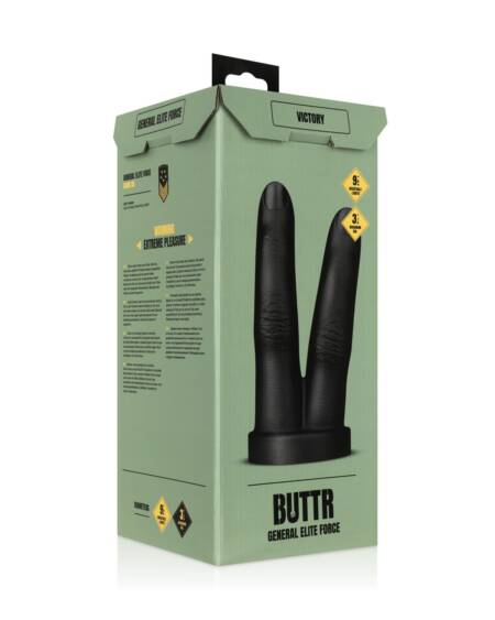 Buttr Victory Double Finger Buttplug Black