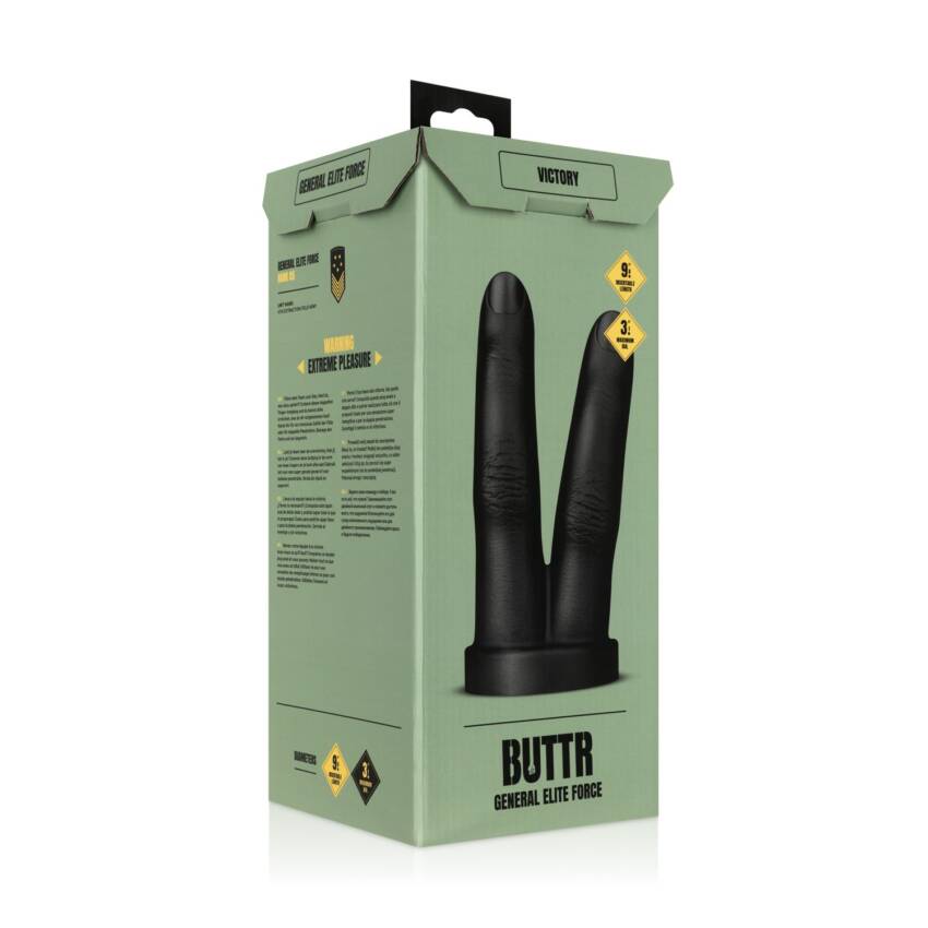Buttr Victory Double Finger Buttplug Black