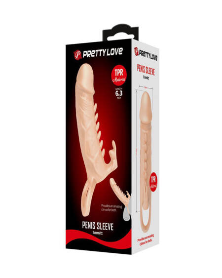 Pretty Love - Emmit - Ribbed Penis Sleeve - Light Skin