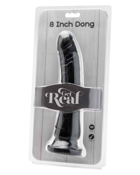 Strap-On Dildo ToyJoy 8-Inch Dong PVC black