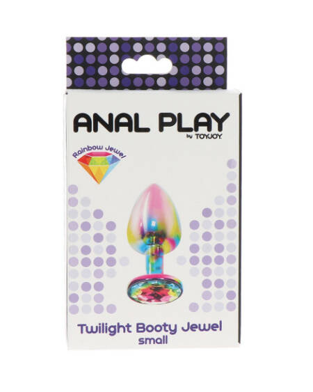 Aluminium Butt Plug with Raindow Jewel SMALL