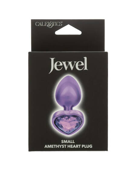 Jewel Large Amethyst Heart Butt Plug