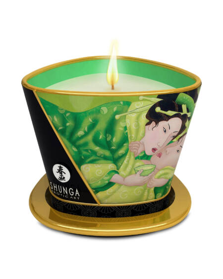 Shunga Massage Candle Exotic Green Tea