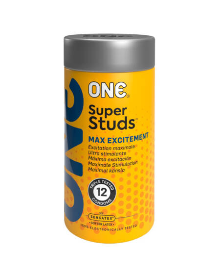 ONE Super Studs Ribbed & Studded Latex Condoms