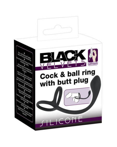 Cock & ball ring with butt plug