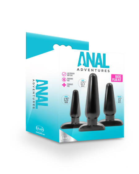 Blush Novelties Anal Adventures Basic Plug Kit Set