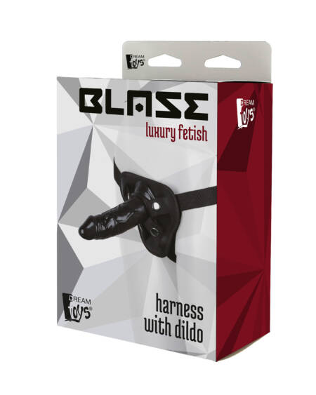 Dream Toys Blaze Harness Dildo Black One Size