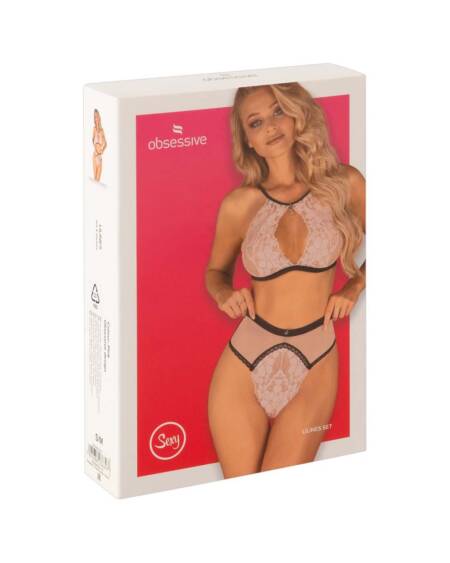 Obsessive Lilines set Pale pink and black