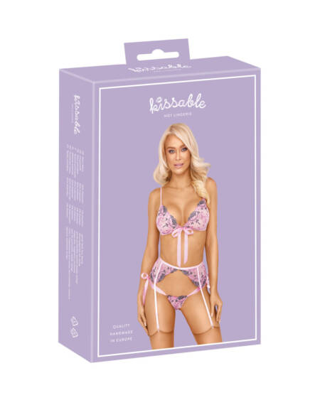 kissable Arose Me pink lingerie set