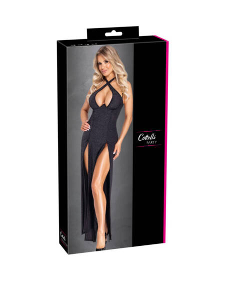 Cottelli Collection Long dress with halterneck black