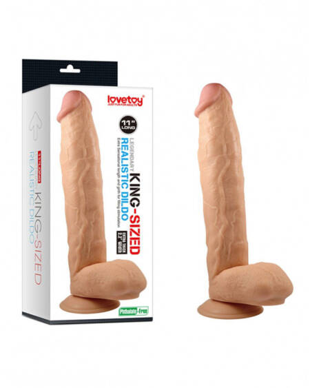 Lovetoy King-Sized Legendary Realistic Dildo, 11-Inch