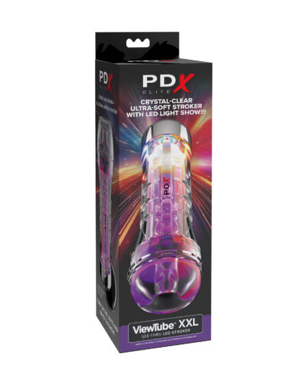 ViewTube XXL See-Thru EZ-Grip LED Stroker - PDX Elite