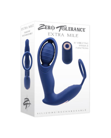 Zero Tolerance Extra Mile C Ring Vibrator - Blue