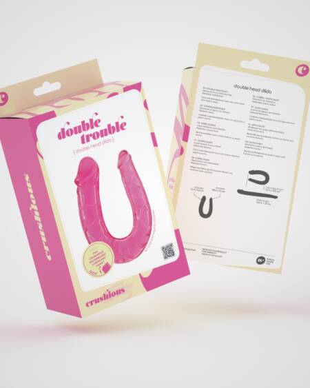 Double Head Dildo by Crushious (Pink)