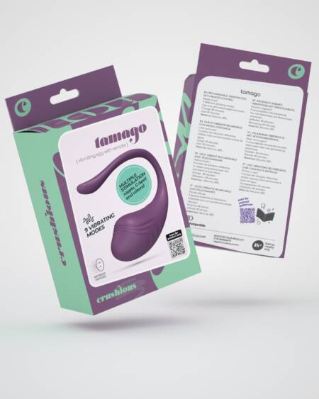 tamago Vibrating egg with remote (purple)