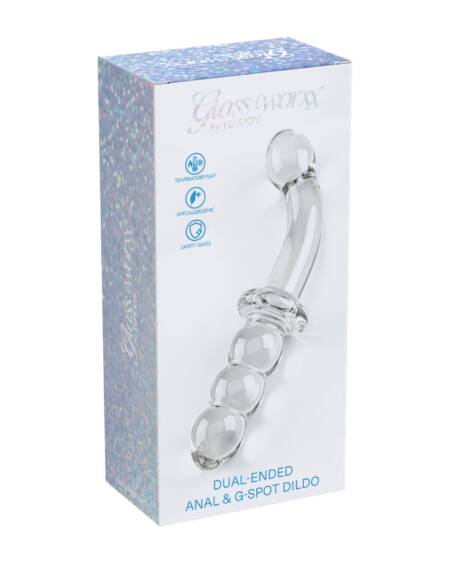 Dual Ended Anal and G-Spot Glass Dildo