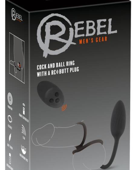 Rebel  Cock and Ball Ring With RC Butt Plug