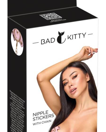 Bad Kitty Nipple Stickers with Chain