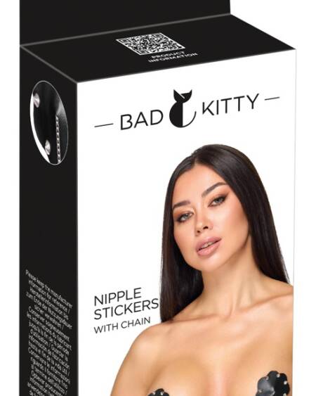 Bad Kitty Nipple Stickers with Chain