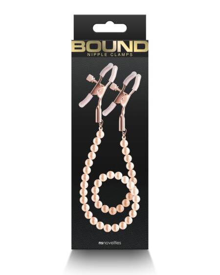 Rose Gold Beads Nipple Clamps