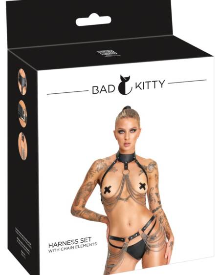 Latex Costume - Bad Kitty Bondage Harness Set