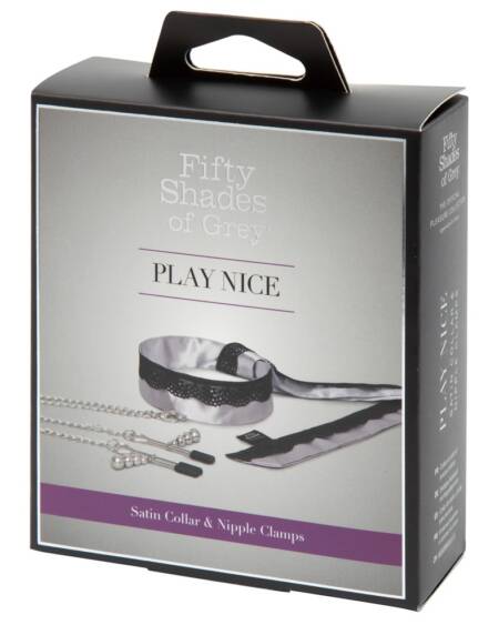 Satin Collar & Nipple Clamps