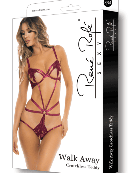 Walk Away Crotchless Teddy Red